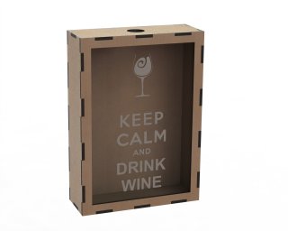 Копилка для винных пробок keep calm and drink wine keep