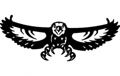 Скачать dxf - Рисунки орла для плазменной резки ястреб эмблема чеховские