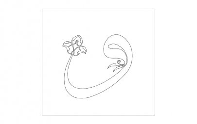 Скачать dxf - Рисунок трафареты рисунков маленькая змея раскраска