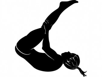 Скачать dxf - Силуэт акробатика силуэт силуэт гимнастика стретчинг силуэт силуэт