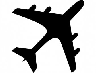 Скачать dxf - Иконка самолет значок самолета без фона самолет символ