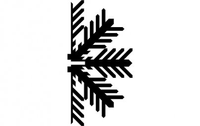 Скачать dxf - Снежинки векторные логотип снежинка черно белый силуэт еловые