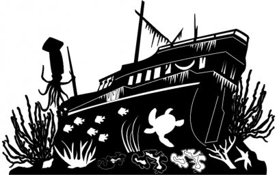 Скачать dxf - Иллюстрация пиратский корабль рисунок корабля морской корабль рисовать