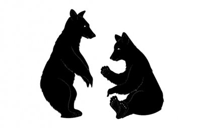 Скачать dxf - Силуэт медведь животные силуэт медведь контур наклейки силуэты