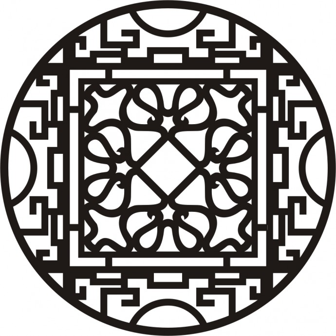 Китайский круговой орнамент орнамент узоры трафарет орнамент средневековый орнамент
