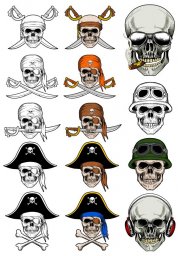 Череп пират вектор череп пирата рисунок череп на пиратскую повязку