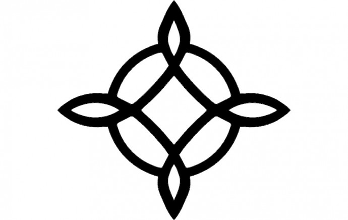 Скачать dxf - Символ похожий на трикветр кельтские символы трикветр символ