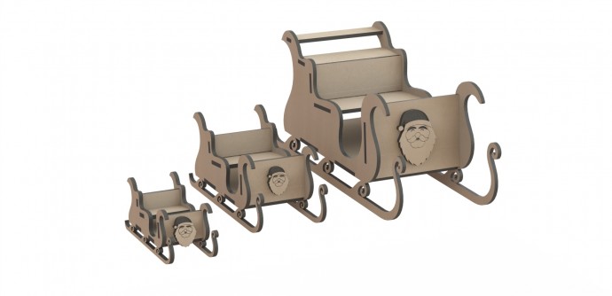 Сани dxf сани санта на санях из фанеры деревянные модели