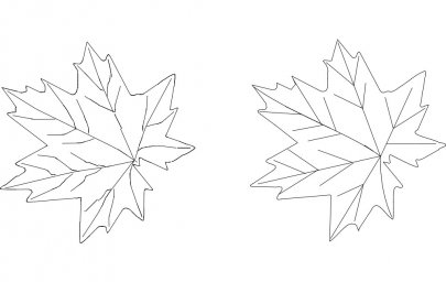 Скачать dxf - Кленовые листья раскраска кленовый лист шаблон кленового листа