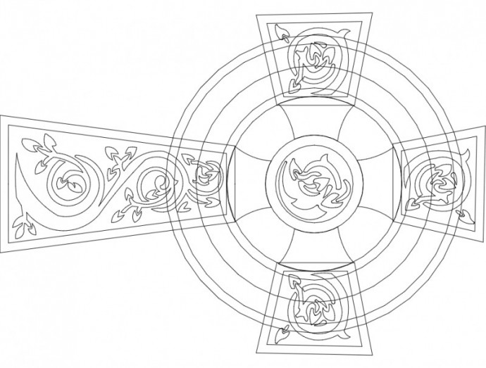 Скачать dxf - Мандала трафарет мандалы для раскрашивания геометрия мандала дуккар