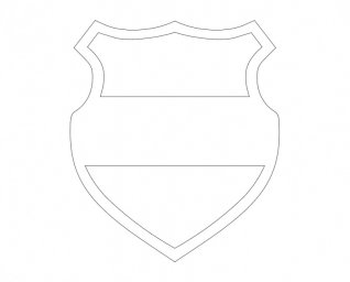 Скачать dxf - Форма щита эмблема в виде щита герб щит