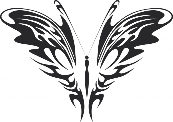 Скачать dxf - Бабочки векторные бабочка вектор чб трафарет бабочки бабочка