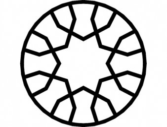 Скачать dxf - Солнце значок иконка колесо гармонии символ