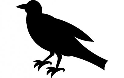 Скачать dxf - Силуэты вороны контуры силуэт вороны на окна птица
