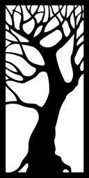 Скачать dxf - Дерево трафарет для плазмы силуэты деревьев для вырезания