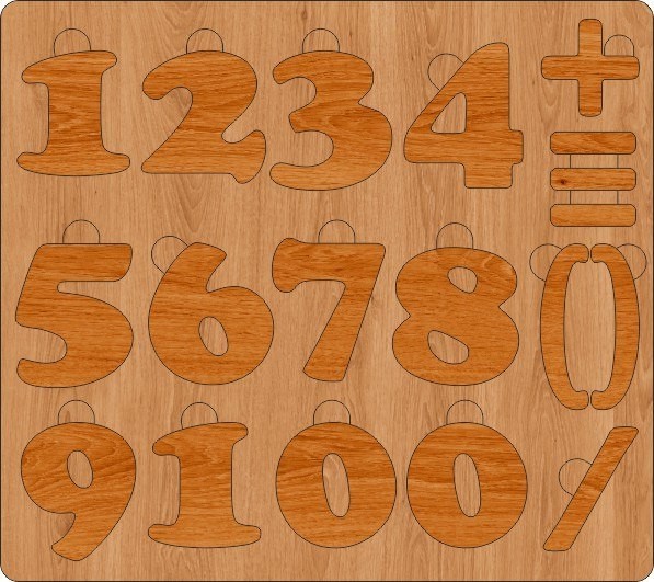 Скачать dxf - Деревянный алфавит деревянные цифры буквы цифры пазлы алфавит