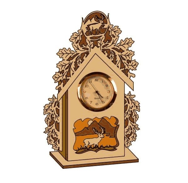 Скачать dxf - Часы резные часы для дома часы барокко каминные
