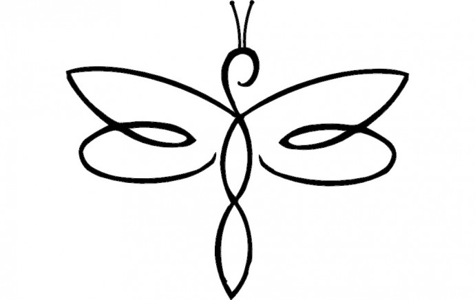 Скачать dxf - Контур бабочки бабочка рисунок христианский символ эскизы татуировок