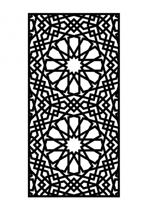 Скачать dxf - Решетки исламские геометрические узоры трафареты геометрические узоры восточный