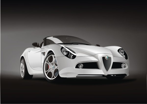 Автомобиль авто alfa romeo альфа ромео родстер alfa romeo 8c