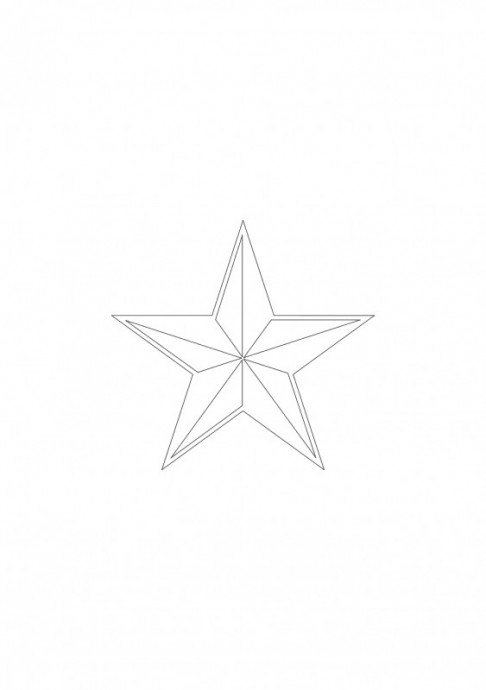 Скачать dxf - Звезда рисунок карандашом для детей трафарет звезды раскраска