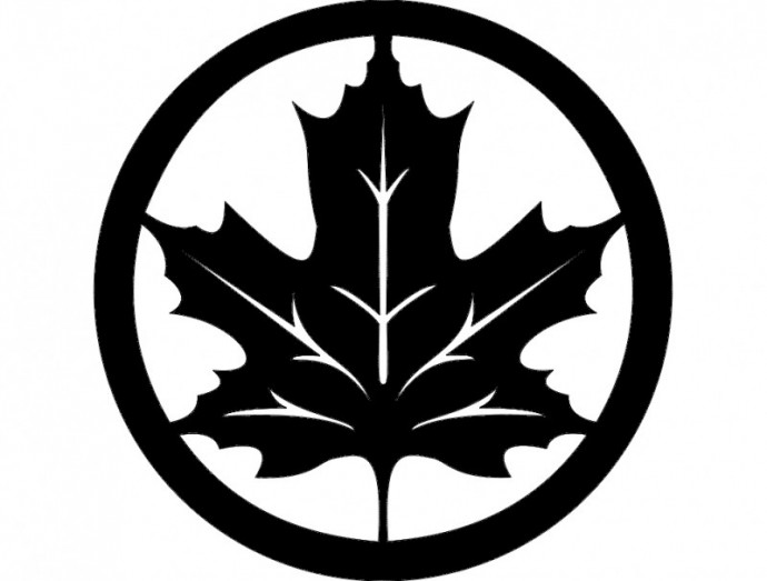 Скачать dxf - Кленовый лист эмблема листья кленовый лист кленовый лист