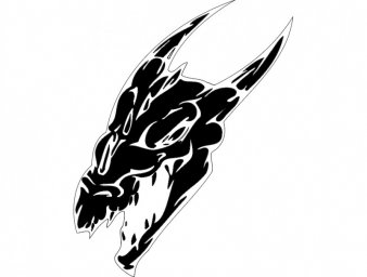 Скачать dxf - Рисунки татуировок векторный дракон татуировки трафареты наклейки на