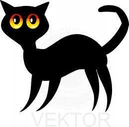 Черная кошка клипарт черный кот рисунок для детей черный кот