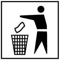 Пиктограмма выбрасывает мусор знак мусорный бак наклейка на мусорное ведро знаки 4