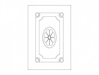 Скачать dxf - Узор на дверь dxf орнамент door design dxf