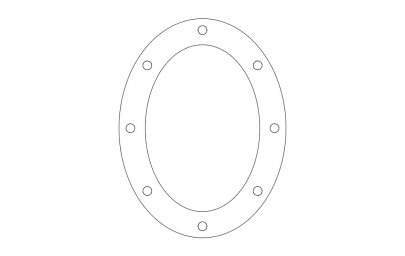 Скачать dxf - Прокладка под фланец датчиков фланец для воздуховодов круглый