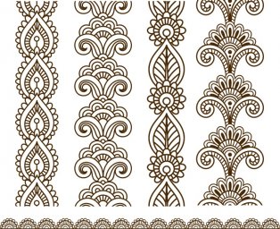 Индийские линейные узоры мехенди узоры орнамент узоры и орнаменты орнамент