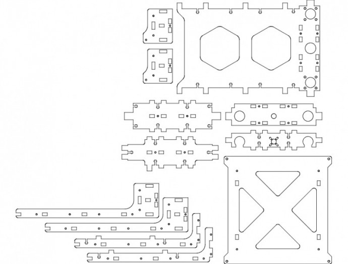 Скачать dxf - Mearm чертеж схема или чертёж чертежи для резки