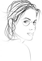 Портрет девушки карандашом рисунок рисунок красота рисунки векторные рисунки