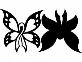 Скачать dxf - Бабочка трафарет трафарет бабочки для вырезания бабочка татуировка