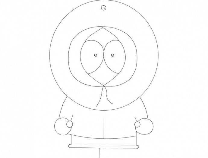 Скачать dxf - Кенни рисунок южный парк раскраска кенни кенни южный