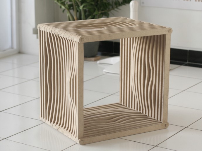 Скачать dxf - Журнальный столик куб параметрическая мебель из фанеры столы