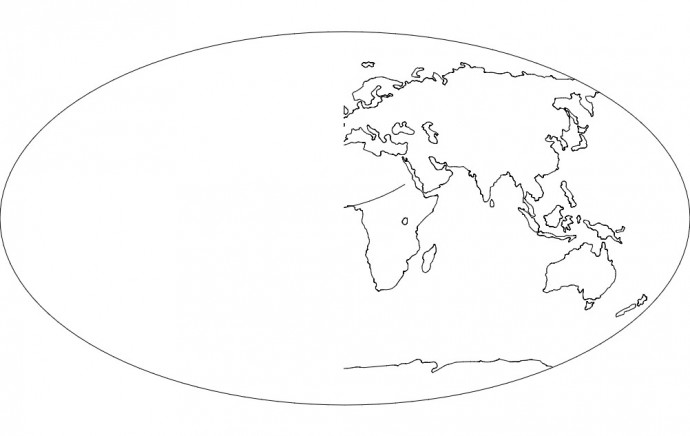 Скачать dxf - Карта мира раскраска карта мира рисунок контур контурная