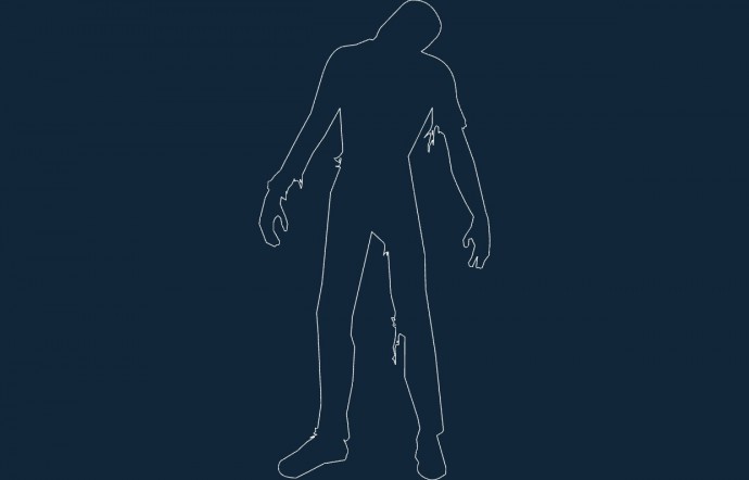 Скачать dxf - Контур тела человек человек контур тело силуэт человеческого