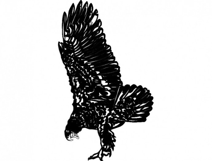 Скачать dxf - Тату орёл эскизы черно белые эскиз орла на