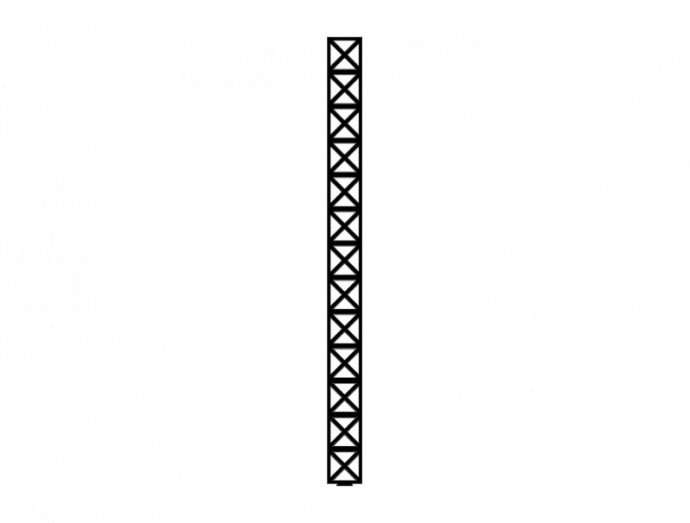 Скачать dxf - Антенно мачтовое сооружение башня из металлоконструкций для дымовой