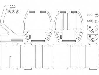 Скачать dxf - Модели поездов из фанеры чертежи модели из бумаги