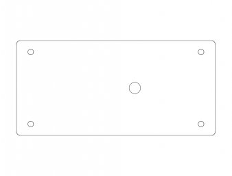 Скачать dxf - Установочная пластина для выключателя пластина