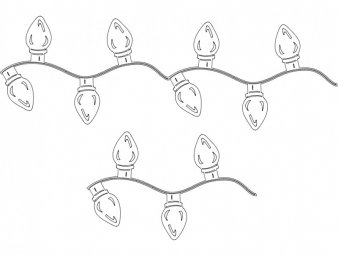 Скачать dxf - Гирлянда раскраска гирлянда рисунок пошагово раскраска новогодняя гирлянда