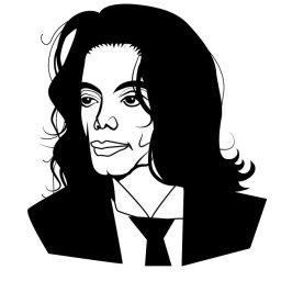 Майкл джексон michael jackson вектор портрет силуэт портрет майкла