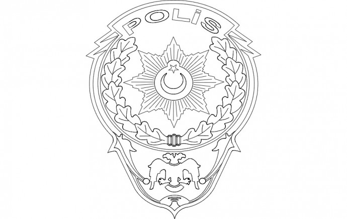Скачать dxf - Раскраска мандала рисунки для раскрашивания эмблема полиции раскраски