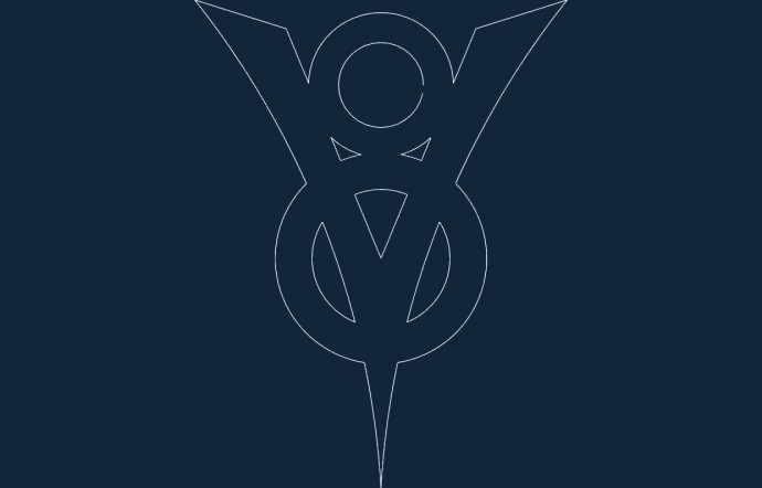 Скачать dxf - V8 лого v8 лого вектор рисунок логотип оленя