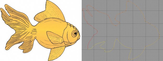 Скачать dxf - Рисунок рыбы рыба контурный рисунок мультяшные рыбки рыбка