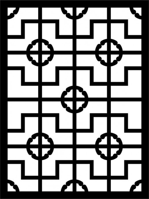 Скачать dxf - Орнамент квадратики бравлеры рисунок марокканская решетка узоры трафарет