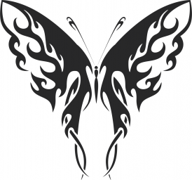 Скачать dxf - Рисунки татуировок бабочки векторные трайбл бабочка татуировка бабочка